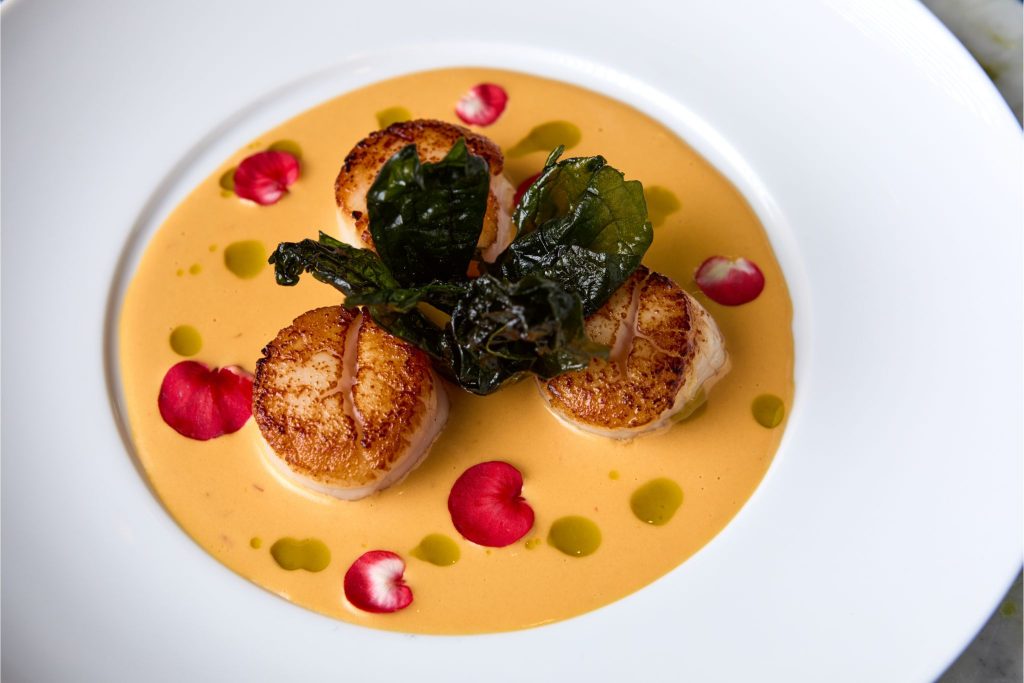 Scallops, Saffron Cream